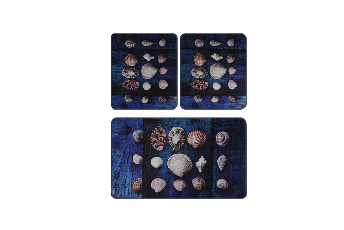 Mijölnir Seashell Juego de alfombrillas de baño Multicolor Mijölnir Seashell Juego de alfombrillas de baño Multicolor
